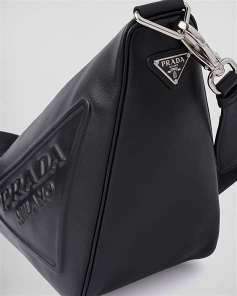 prada mens triangle bag|prada triangle leather shoulder bag.